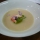 Spot Prawn Veloute with Fresh Asparagus and Chive Flowers