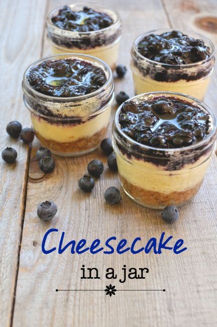 Blueberry Cheesecake in a Jar. Gluten-free. 
