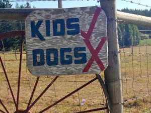 kids yes dogs no